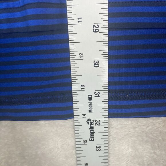 Ralph Lauren RLX Polo Mens Large Blue Black‎ Striped Golf Performance Wicking - Picture 3 of 5